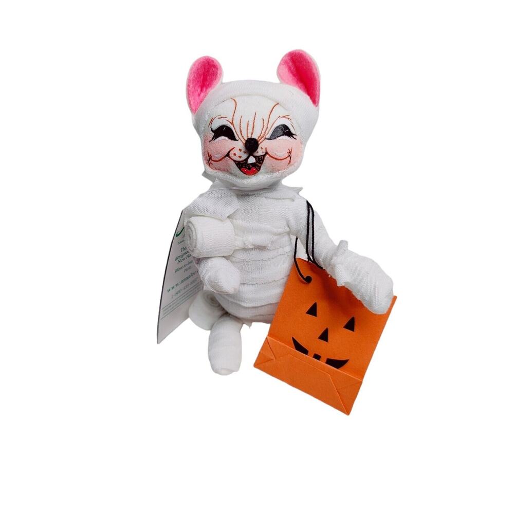 Annalee Halloween Trick or‎ Treat Toilet Paper Roll Mummy Mouse Figurine New
